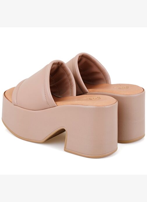 Desa Desa Kadın Pembe Kalın Topuklu Deri Terlik Boyner'de! Pembe - 6. görsel