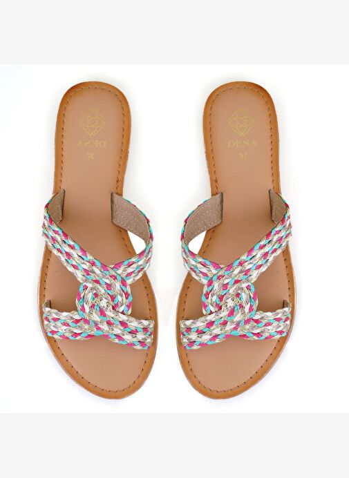 Desa Desa Kadın Çok Renkli Hasır Örgülü Terlik Boyner'de! Çok Renkli - 5. görsel