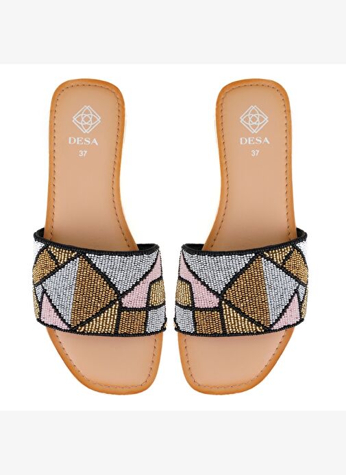 Desa Desa Kadın Çok Renkli Boncuk İşlemeli Terlik Boyner'de! Çok Renkli - 6. görsel