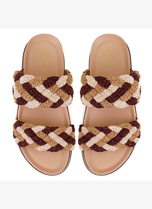 Desa Desa Çok Renkli Kadın Kahve Örgülü Terlik Boyner'de! Çok Renkli - 5. görsel