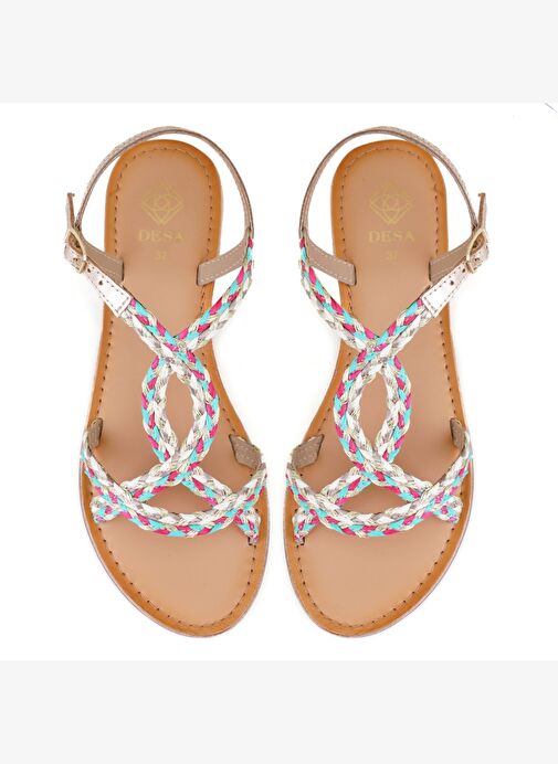 Desa Desa Çok Renkli Kadın Taba Hasır Örgülü Terlik Boyner'de! Çok Renkli - 5. görsel