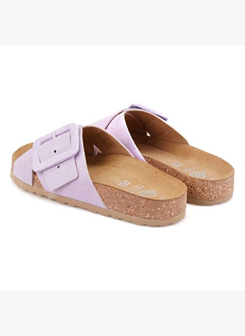 Desa Desa Mor Kadın Lila Ayarlanabilir Süet Deri Terlik Boyner'de! Mor - 6. görsel