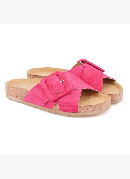 Desa Desa Kadın Pembe Ayarlanabilir Süet Deri Terlik Boyner'de! Pembe - 2. görsel