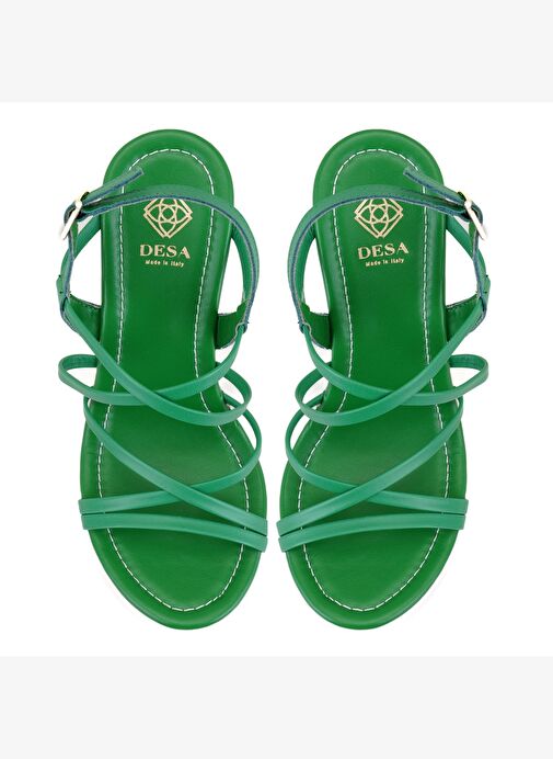 Desa Desa Kadın Yeşil Platform Topuklu Deri Sandalet Boyner'de! Yeşil - 5. görsel