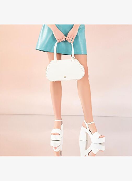 Desa Desa Kadın Beyaz Platform Topuklu Deri Sandalet Boyner'de! Beyaz - 2. görsel