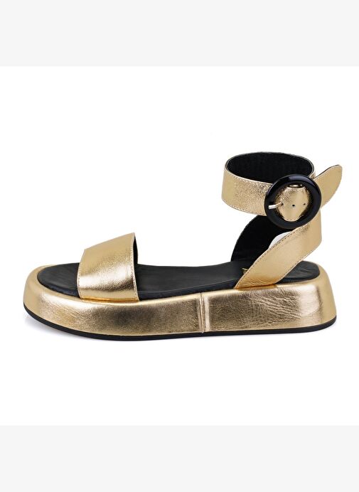 Desa Desa Kadın Altın Ayarlanabilir Tokalı Deri Sandalet Boyner'de! Altın - 3. görsel