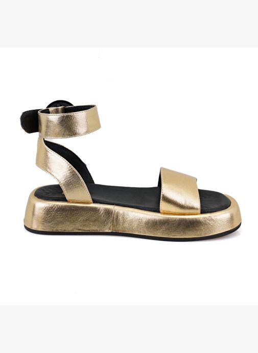 Desa Desa Kadın Altın Ayarlanabilir Tokalı Deri Sandalet Boyner'de! Altın - 4. görsel