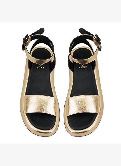 Desa Desa Kadın Altın Ayarlanabilir Tokalı Deri Sandalet Boyner'de! Altın - 6. görsel