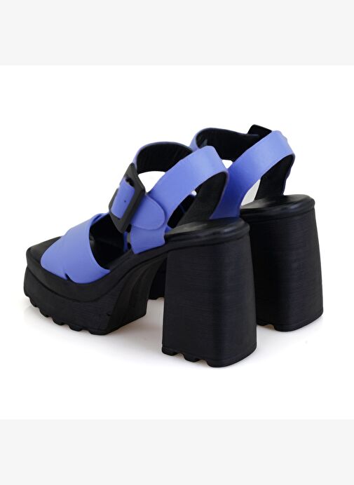 Desa Desa Kadın Mor Platform Topuklu Deri Sandalet Boyner'de! Mor - 6. görsel