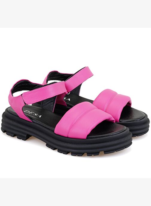 Desa Desa Kadın Pembe Dolgu Tabanlı Deri Sandalet Boyner'de! Pembe - 2. görsel