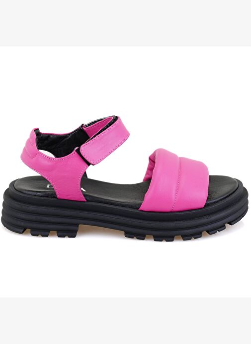 Desa Desa Kadın Pembe Dolgu Tabanlı Deri Sandalet Boyner'de! Pembe - 3. görsel