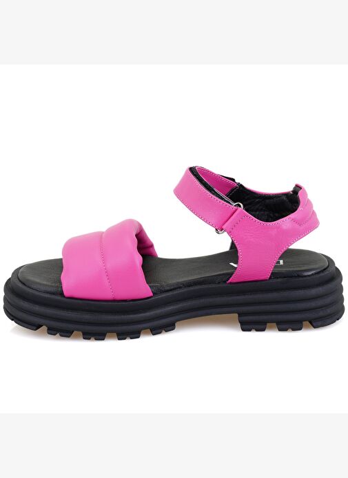 Desa Desa Kadın Pembe Dolgu Tabanlı Deri Sandalet Boyner'de! Pembe - 4. görsel