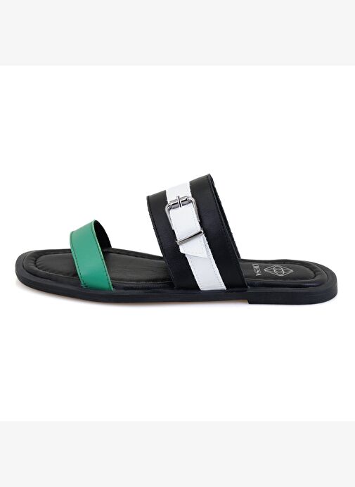 Desa Desa Kadın Siyah Ayarlanabilir Tokalı Deri Terlik Boyner'de! Siyah - 3. görsel