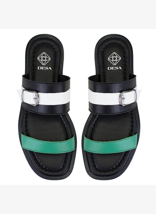 Desa Desa Kadın Siyah Ayarlanabilir Tokalı Deri Terlik Boyner'de! Siyah - 5. görsel