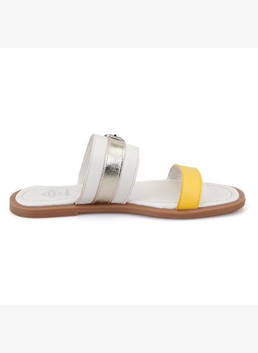 Desa Desa Çok Renkli Kadın Beyaz Ayarlanabilir Tokalı Deri Terlik Boyner'de! Çok Renkli - 4. görsel