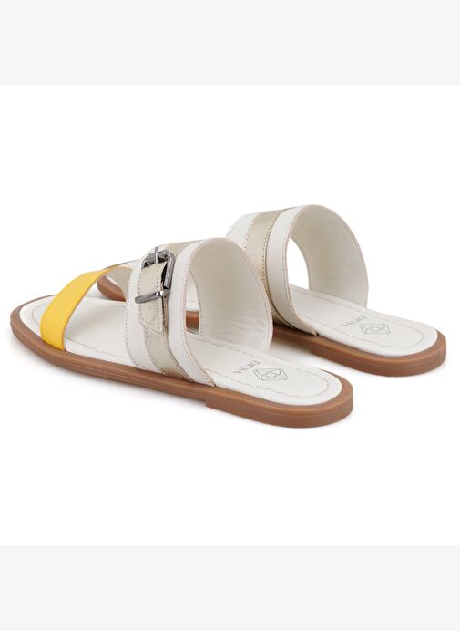 Desa Desa Çok Renkli Kadın Beyaz Ayarlanabilir Tokalı Deri Terlik Boyner'de! Çok Renkli - 6. görsel