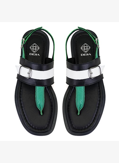 Desa Desa Kadın Siyah Ayarlanabilir Tokalı Deri Terlik Boyner'de! Siyah - 5. görsel