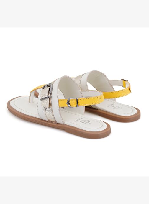 Desa Desa Çok Renkli Kadın Beyaz Ayarlanabilir Tokalı Deri Terlik Boyner'de! Çok Renkli - 5. görsel