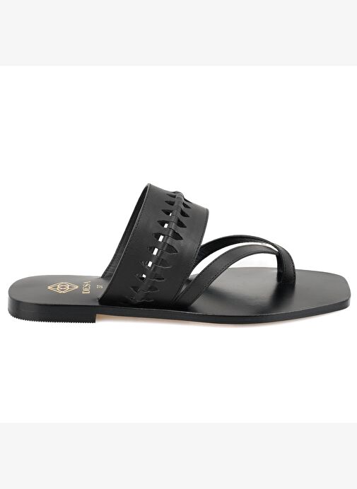 Desa Desa Kadın Siyah Parmak Arası Deri Terlik Boyner'de! Siyah - 3. görsel