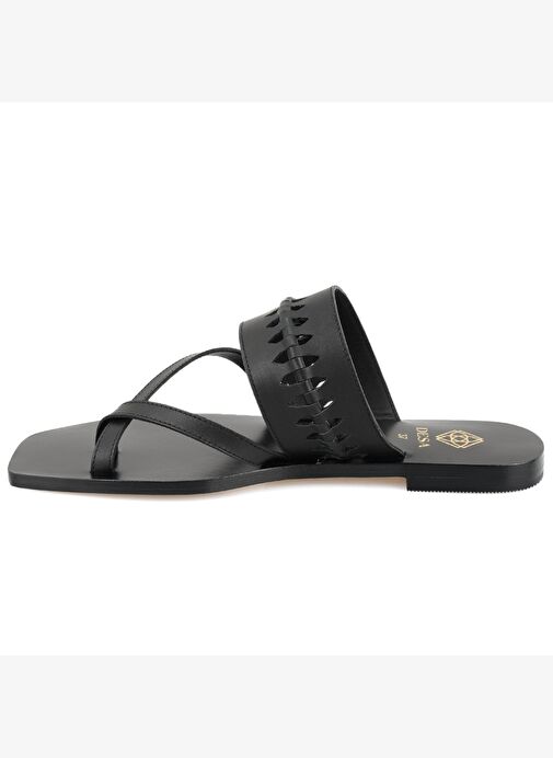 Desa Desa Kadın Siyah Parmak Arası Deri Terlik Boyner'de! Siyah - 4. görsel