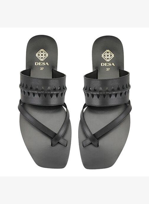 Desa Desa Kadın Siyah Parmak Arası Deri Terlik Boyner'de! Siyah - 5. görsel