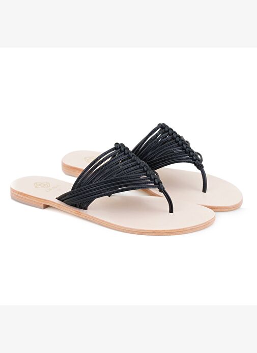 Desa Desa Kadın Siyah Parmak Arası Deri Terlik Boyner'de! Siyah - 2. görsel