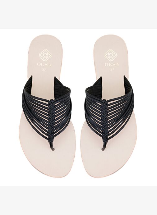 Desa Desa Kadın Siyah Parmak Arası Deri Terlik Boyner'de! Siyah - 5. görsel