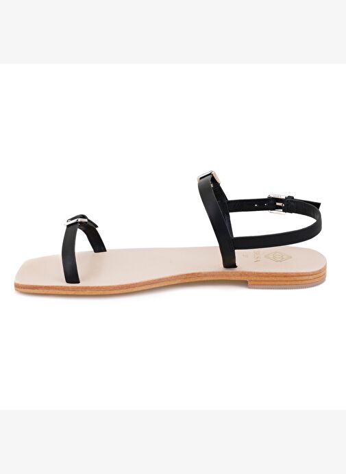 Desa Desa Kadın Siyah Ayarlanabilir Tokalı Deri Sandalet Boyner'de! Siyah - 4. görsel