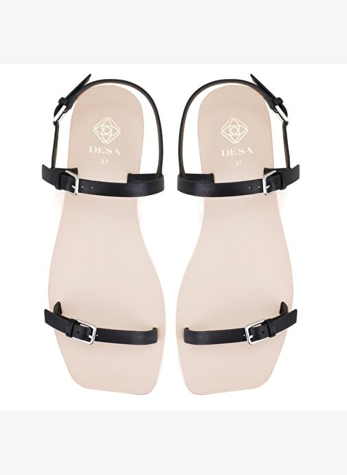Desa Desa Kadın Siyah Ayarlanabilir Tokalı Deri Sandalet Boyner'de! Siyah - 5. görsel