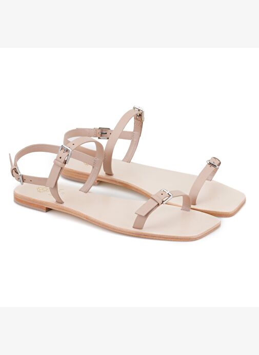 Desa Desa Belirsiz Kadın Bej Ayarlanabilir Tokalı Deri Sandalet Boyner'de! Belirsiz - 2. görsel