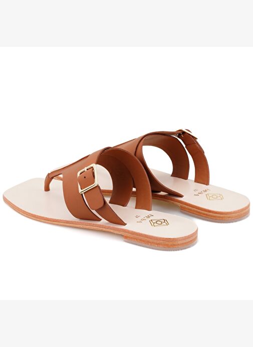 Desa Desa Kahverengi Kadın Kahve Parmak Arası Deri Terlik Boyner'de! Kahverengi - 6. görsel