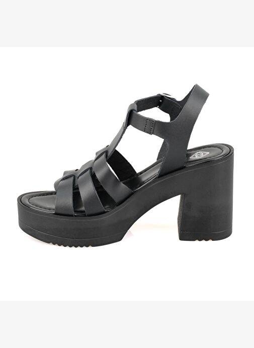 Desa Desa Kadın Siyah Platform Topuklu Deri Sandalet Boyner'de! Siyah - 4. görsel
