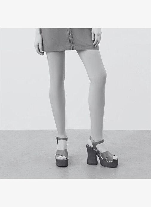 Desa Desa Kadın Siyah Platform Topuklu Deri Sandalet Boyner'de! Siyah - 2. görsel