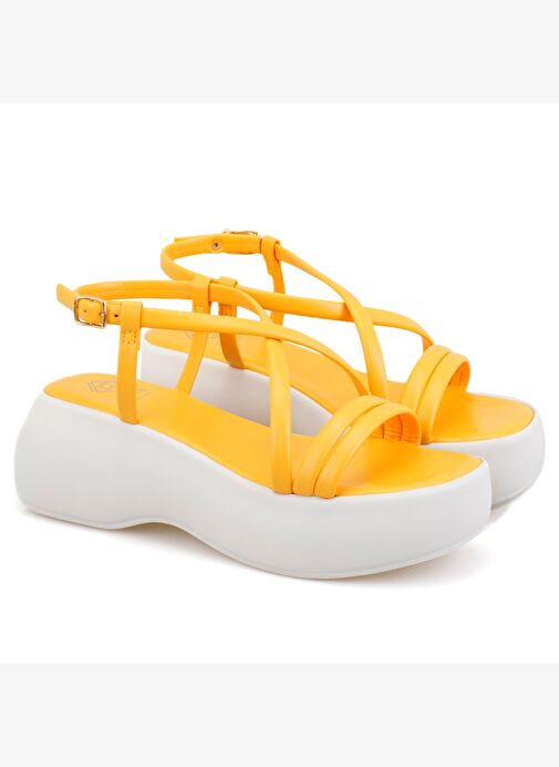 Desa Desa Kadın Sarı Dolgu Tabanlı Sandalet Boyner'de! Sarı - 2. görsel