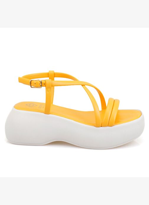Desa Desa Kadın Sarı Dolgu Tabanlı Sandalet Boyner'de! Sarı - 3. görsel