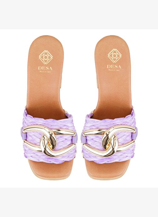 Desa Desa Mor Kadın Lila Platform Topuklu Hasır Terlik Boyner'de! Mor - 5. görsel