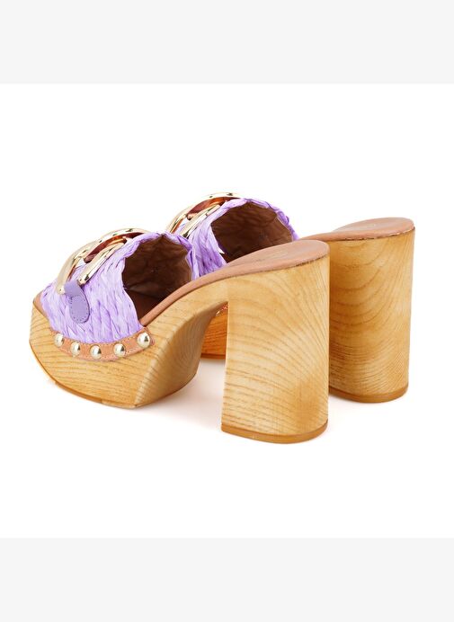 Desa Desa Mor Kadın Lila Platform Topuklu Hasır Terlik Boyner'de! Mor - 6. görsel