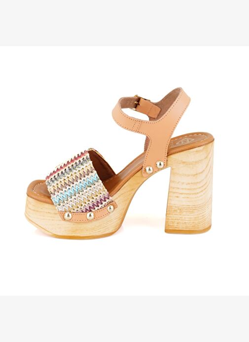 Desa Desa Kahverengi Kadın Hasır Örgülü Topuklu Sandalet Boyner'de! Kahverengi - 4. görsel