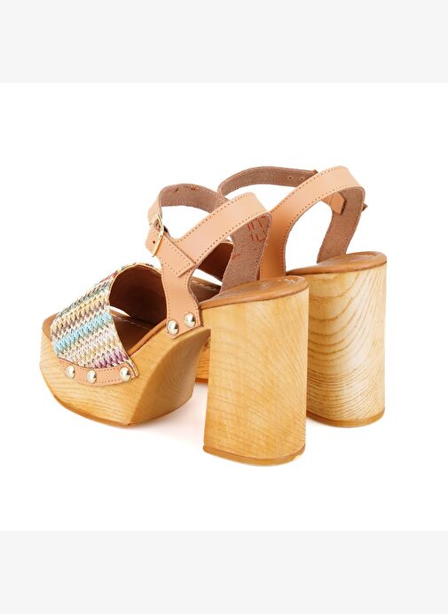 Desa Desa Kahverengi Kadın Hasır Örgülü Topuklu Sandalet Boyner'de! Kahverengi - 6. görsel