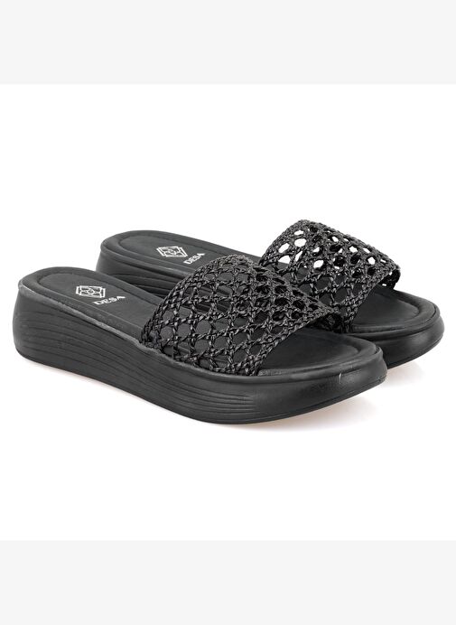 Desa Desa Kadın Siyah File Örgülü Terlik Boyner'de! Siyah - 2. görsel