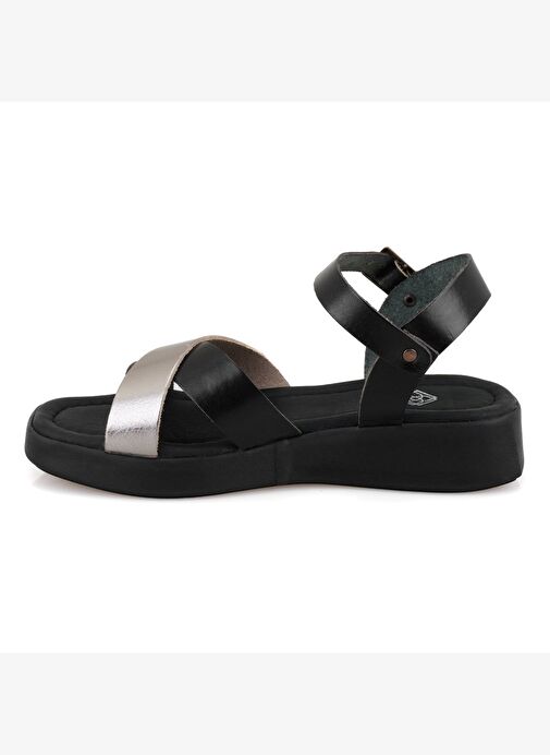 Desa Desa Çok Renkli Kadın Siyah Ayarlanabilir Tokalı Deri Sandalet Boyner'de! Çok Renkli - 4. görsel