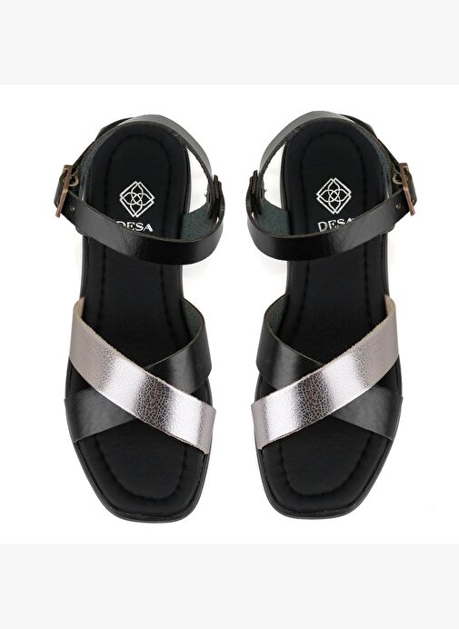 Desa Desa Çok Renkli Kadın Siyah Ayarlanabilir Tokalı Deri Sandalet Boyner'de! Çok Renkli - 5. görsel