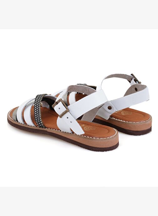 Desa Desa Çok Renkli Kadın Beyaz Ayarlanabilir Tokalı Deri Sandalet Boyner'de! Çok Renkli - 6. görsel