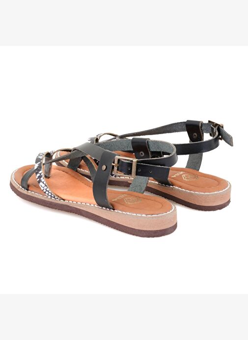 Desa Desa Kadın Siyah Ayarlanabilir Tokalı Deri Sandalet Boyner'de! Siyah - 6. görsel