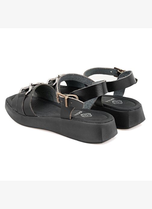 Desa Desa Kadın Siyah Ayarlanabilir Tokalı Deri Sandalet Boyner'de! Siyah - 6. görsel