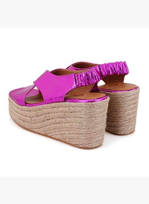 Desa Desa Pembe Kadın Fuşya Dolgu Topuklu Deri Sandalet Boyner'de! Pembe - 6. görsel