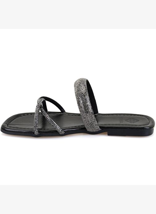 Desa Desa Kadın Siyah Parlak Taş Detaylı Terlik Boyner'de! Siyah - 4. görsel