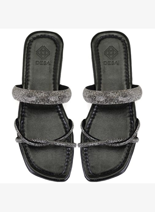 Desa Desa Kadın Siyah Parlak Taş Detaylı Terlik Boyner'de! Siyah - 6. görsel