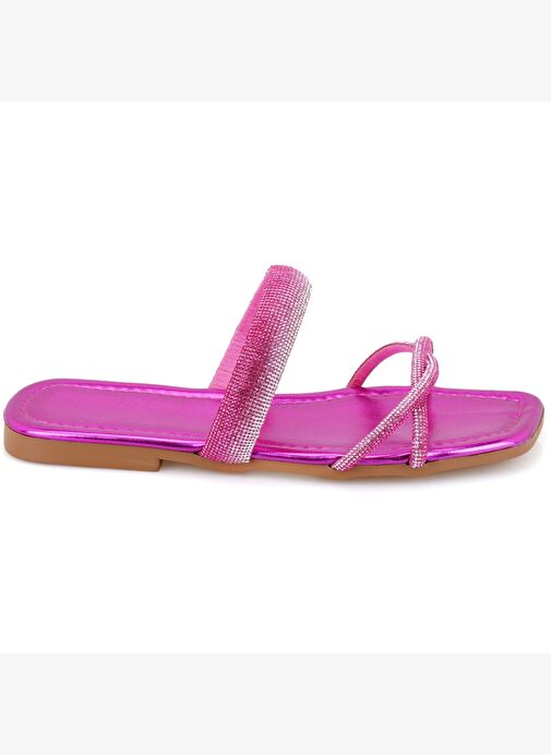 Desa Desa Kadın Pembe Parlak Taş Detaylı Terlik Boyner'de! Pembe - 3. görsel
