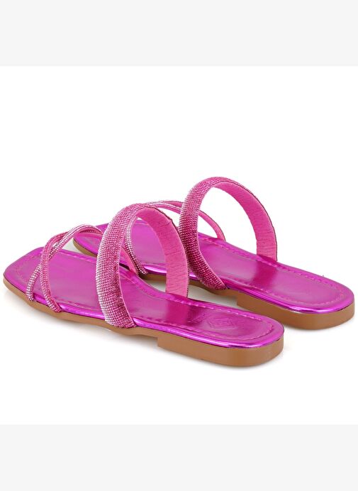 Desa Desa Kadın Pembe Parlak Taş Detaylı Terlik Boyner'de! Pembe - 6. görsel